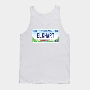 Elkhart Indiana License Plate Tank Top